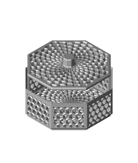 Stackable Herb Dryer - Hex Pattern 3d model
