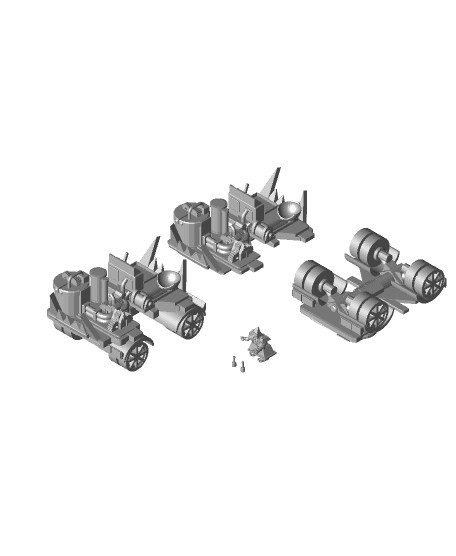 FHW: Oxchan/ Zorblin Mini-pult Steam artillery kit 3d model