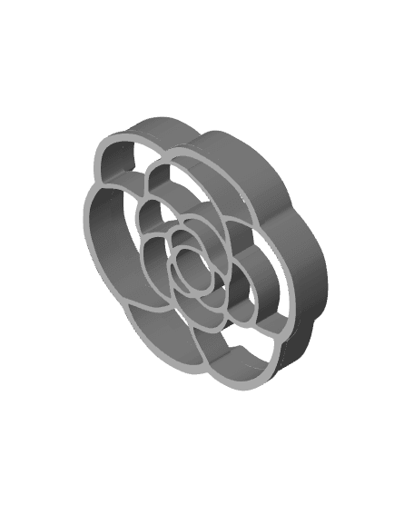 Rose Cookie Cutter, Biscuit Cutter 3d model