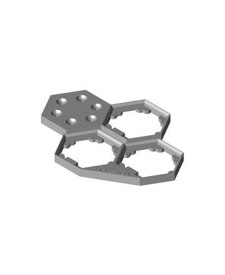 Hextraction Tile/Ball Holder (Modular / tiny printer version) 3d model