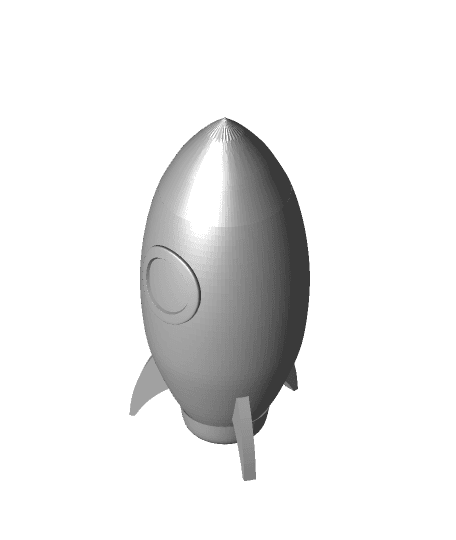 container space rocket 3d model