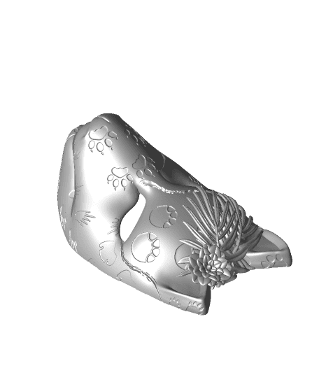 Animal Print Floral Mask -"Safari" (Sculptober Day 25) 3d model
