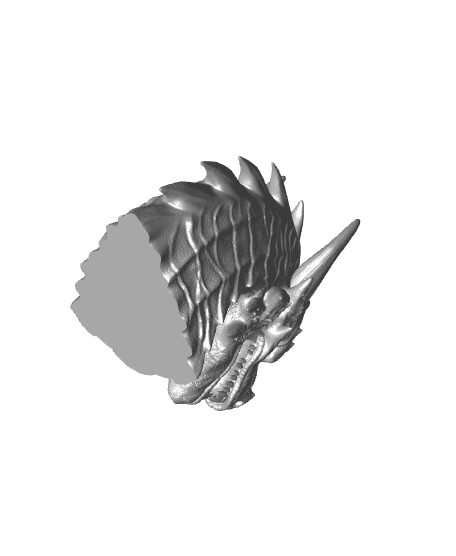 Dragon Head Bust 3d model