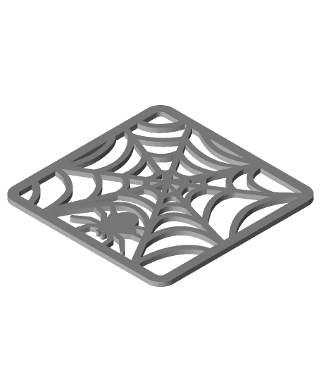 Spooky Coasters - Spiderweb Square 2 3d model