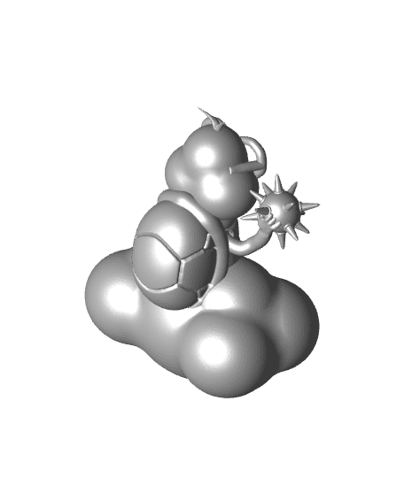 Lakatu Throwing A Spiney - Mario fan art 3d model