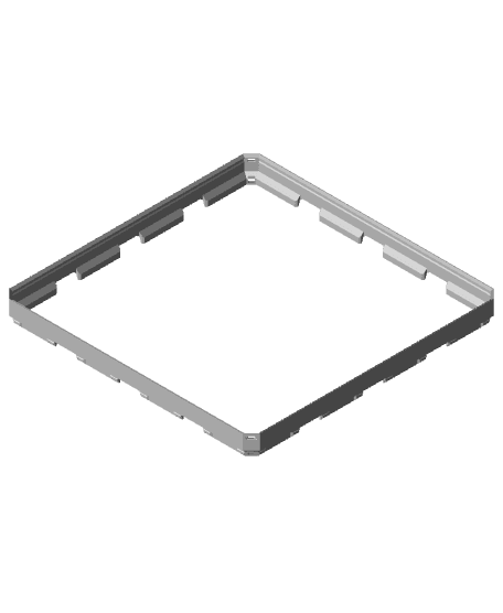 4x4x0.25 - Simple Walls - Universal Click-In Multibin Shell Extension 3d model