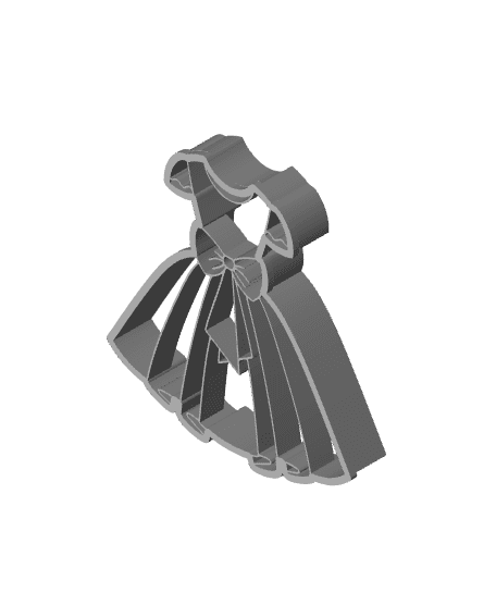 Dress Cookie Cutter, Biscuit Cutter 3d model