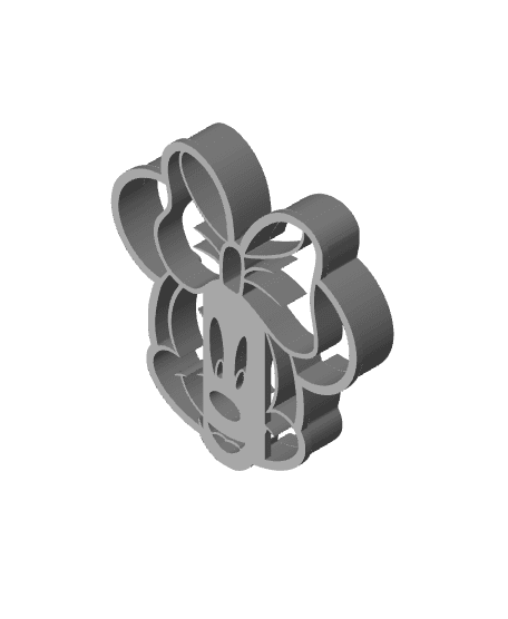 Minnie Cookie Cutter, Biscuit Cutter 3d model