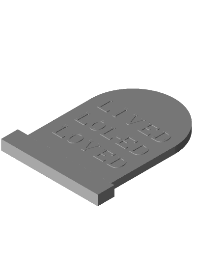 "LIVED LOL-ED LOVED" Funny Halloween Gravestone | Freestanding Decor or Fridge Magnet 3d model
