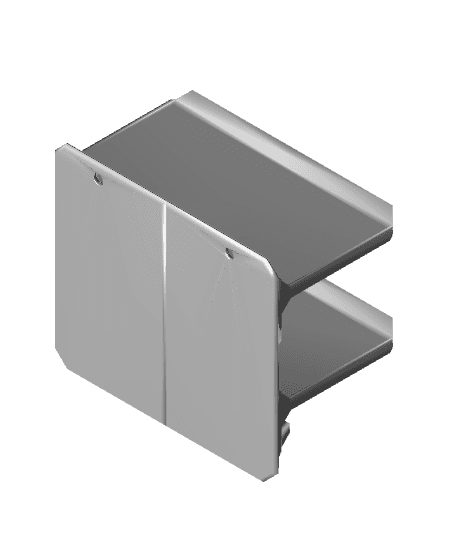 Remix of Wall-Mounted Keyholder with Dual Trays 7mm Screw Holes 3d model