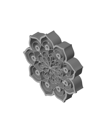 Mandala Cookie Cutter, Biscuit Cutter 3d model