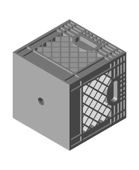Mini Crate Planter Pot 3d model
