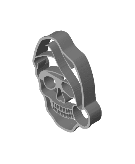 Skull Cookie Cutter, Biscuit Cutter 3d model