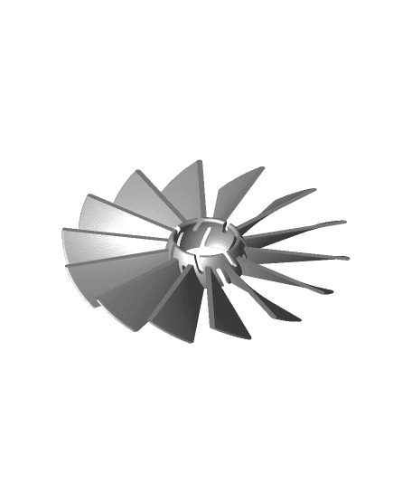 Turbine Top // Spinning Marble Top 3d model
