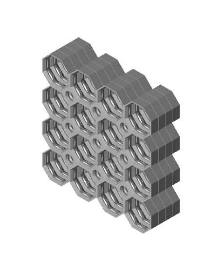 4x4 Multiboard Corner Tile x4 Stack 3d model