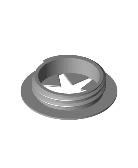 Round Lid (6-pointed) for Desk Grommet System 3d model