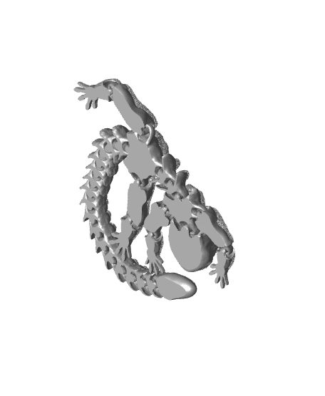cute fuzzy Gecko - Articulated - Print in Place - No Supports 3d model