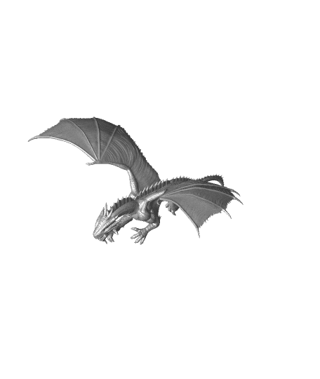 Flying Bronze Dragon Wyrmling 3d model