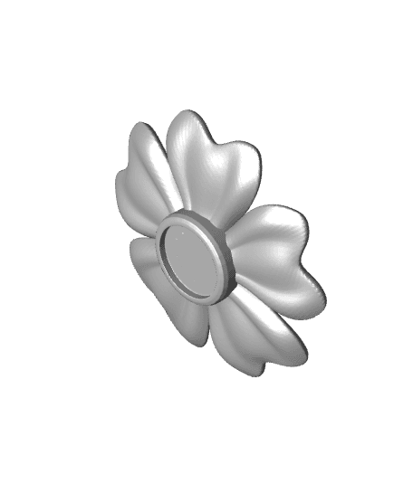 Rosehip Flower Earring. With and without stud. 3d model