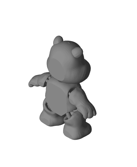 Tender Heart Bear - Care, Bear, Articulated, Flexi, Print in Place 3d model