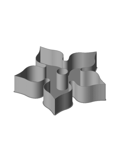 PentaFower01, nestable box (v2) 3d model