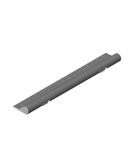 Print in place parallel ruler 3d model