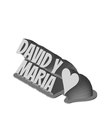 My Customized Sweeping 2-line name plate (text) 3d model