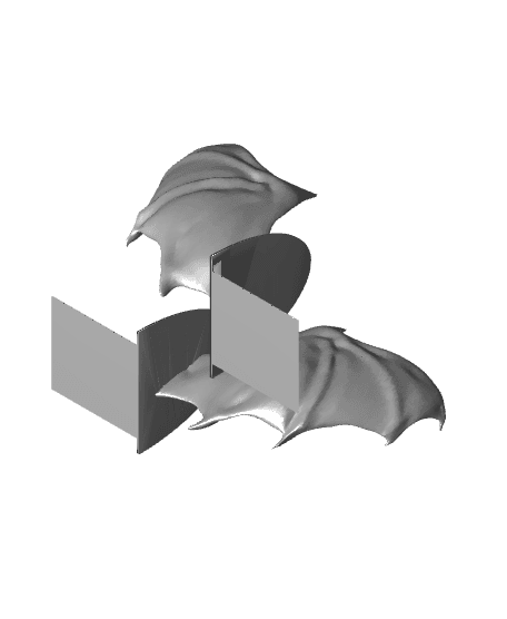 Bat Wing Bookends 3d model