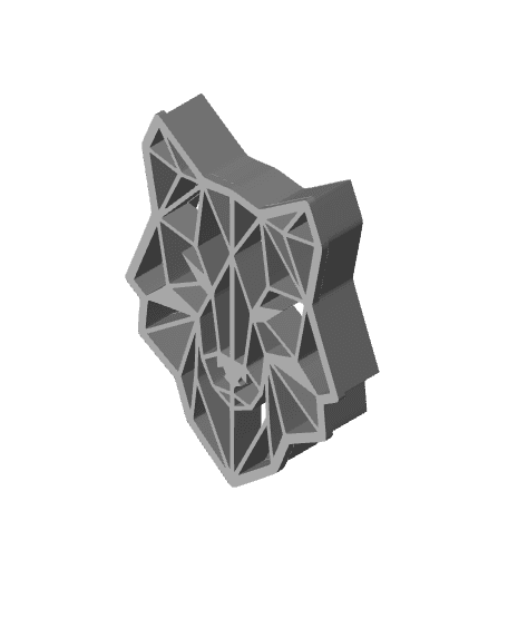 Geometric Wolf Cookie Cutter, Biscuit Cutter 3d model