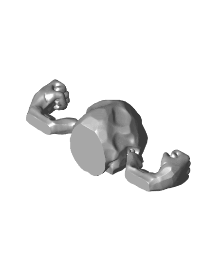 Geodude Pokemon Articulating Arms 3d model