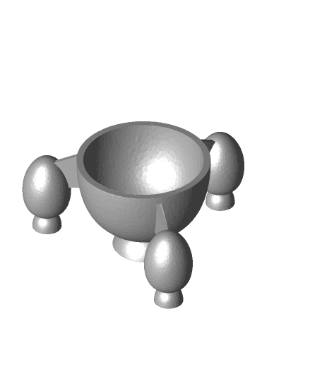 Mars VII Rocket Egg Cup 3d model