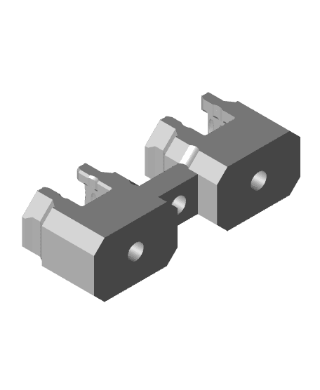 15 mm - Quad Offset Snaps (DS Part A) 3d model