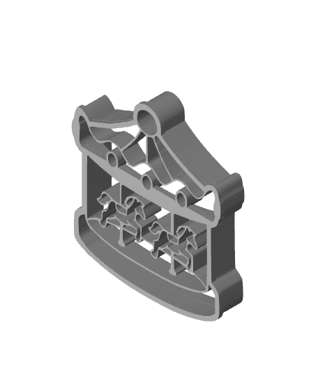 Carousel Cookie Cutter, Biscuit Cutter 3d model