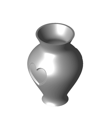 'Enduring Love' Decorative Hearts Flower Vase :: Home Decor 3d model