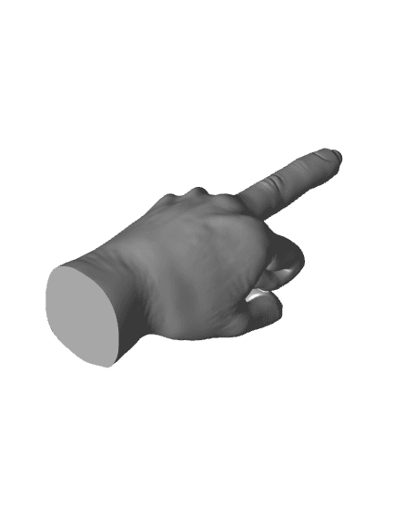 Middle Finger Balance Game 3d model