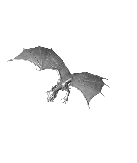 Black Dragon Wyrmling Flying 3d model