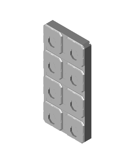 2x4x0.5 - Divided Bin - Multibin Insert 3d model