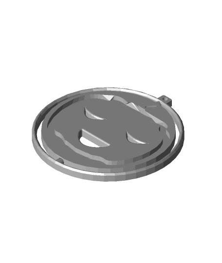 Spinning Keyring - happy pumpkin 3d model