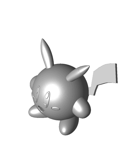 klirby pikachu complete 3d model