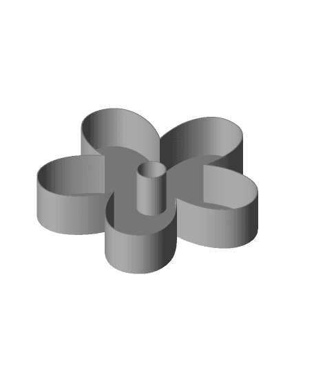 Flower Medium 5 Center Peirced, nestable box (v2) 3d model