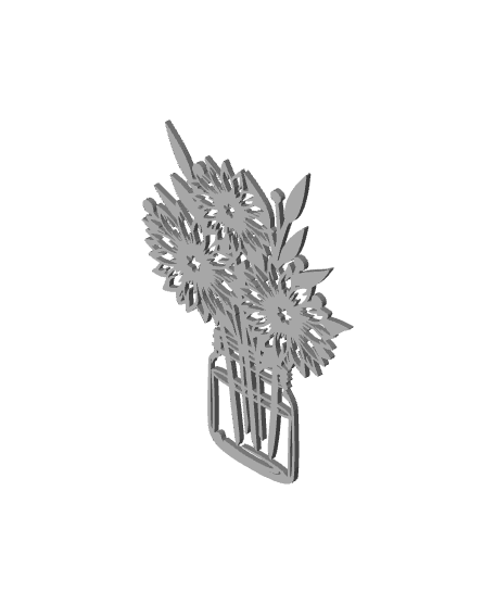 Fresh Cut Sunflowers wall art 3d model