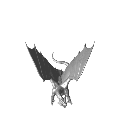 Young Flying Copper Dragon 3d model