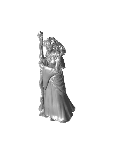 Druidess Onion - Fey Druid - PRESUPPORTED - Illustrated and Stats - 32mm scale  3d model