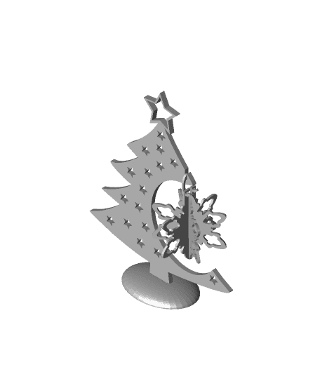 Triple Snowflake Bauble 3d model