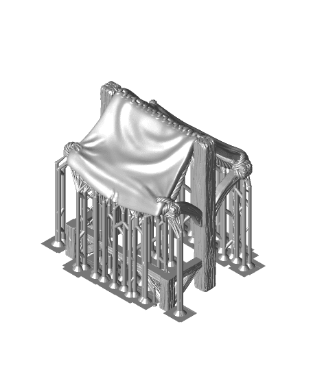 Canopy Market Stall 3d model