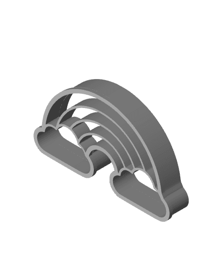 Rainbow Cookie Cutter, Biscuit Cutter 3d model