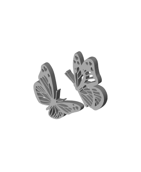 Butterflies wall art butterfly  garden decor 3d model