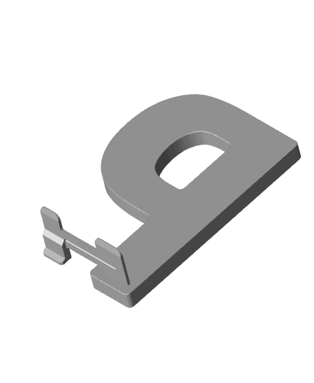 3D Letter P - by TeeTi3D 3d model