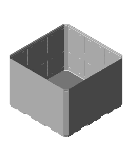 3x3x2 - Simple Walls - Multibin Shell 3d model