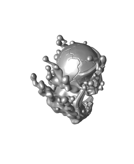 Toxic Alien Skull - Multi and Single color 3d model